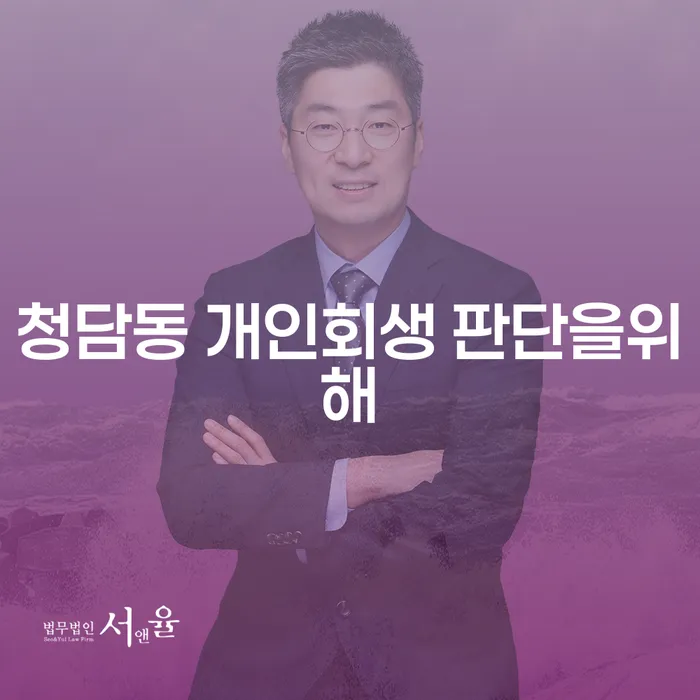청담동 개인회생 판단을위해